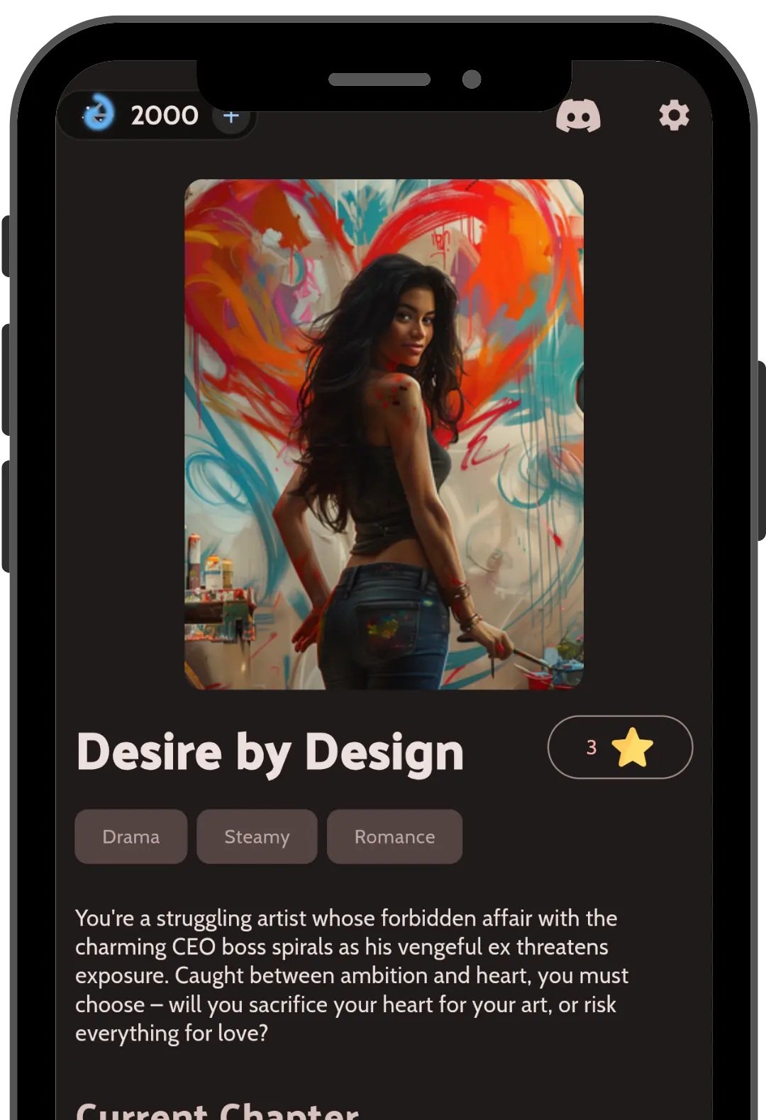 Desire By Design story on a phone